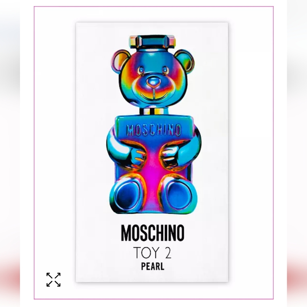 Love Moschino Toy Beach Rainbow Bear Designer Plush Luxury Towel